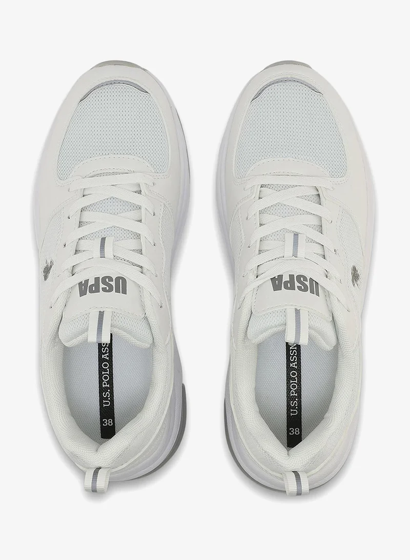 U.S. Polo Assn. white Women's White and White Sneakers - Bold Rugged Style with Durable Sole for Outdoor Wear for Women | Best Price UAE